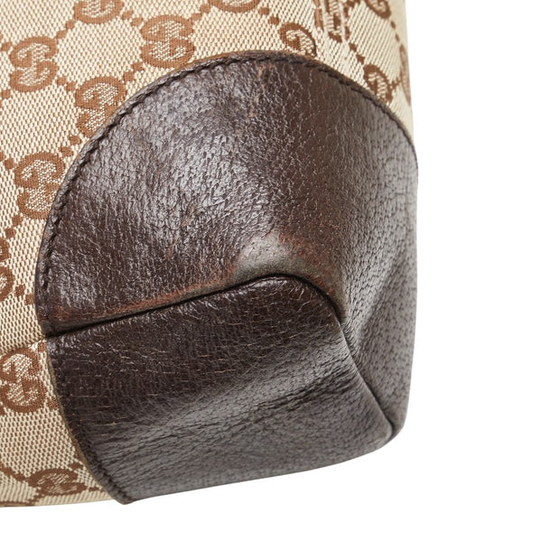 グッチ GGキャンバス ショルダーバッグ 114273 ベージュ ブラウン キャンバス レザー レディース GUCCI 【中古】