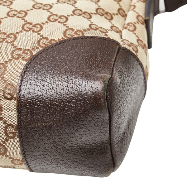 グッチ GGキャンバス ショルダーバッグ 114273 ベージュ ブラウン キャンバス レザー レディース GUCCI 【中古】