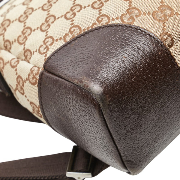 グッチ GGキャンバス ショルダーバッグ 114273 ベージュ ブラウン キャンバス レザー レディース GUCCI 【中古】