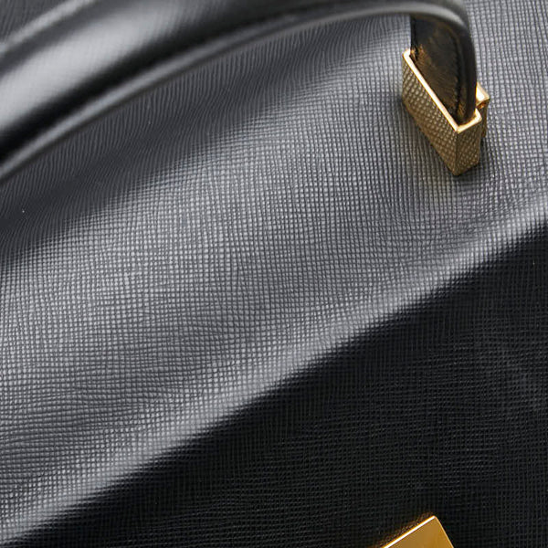 サルヴァトーレフェラガモ ガンチーニ ハンドバッグ ショルダーバッグ 2WAY AF-21 0290 ブラック レザー レディース Salvatore Ferragamo 【中古】