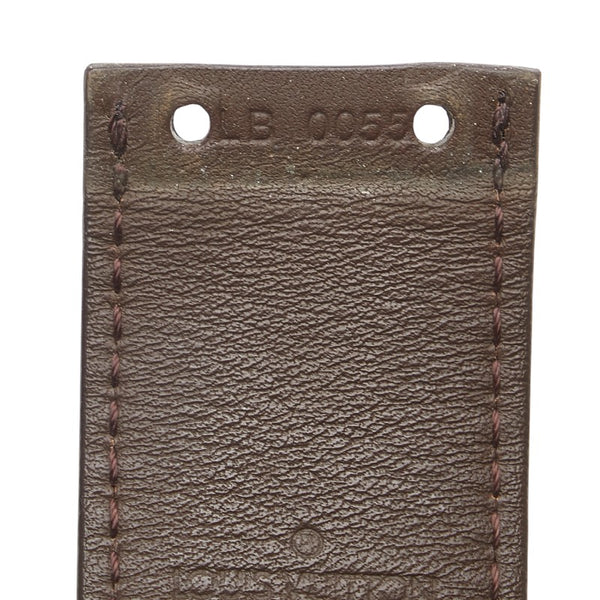 ルイ ヴィトン モノグラム サンチュール LVカット ベルト 100/40 M6887 ブラウン PVC レザー メンズ LOUIS VUITTON 【中古】