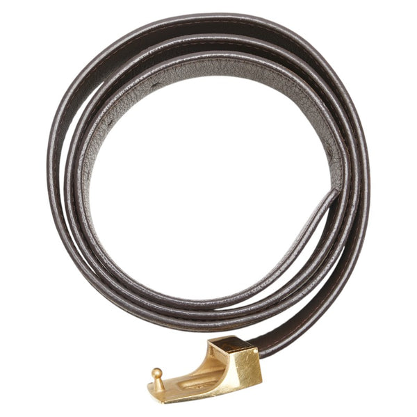 ルイ ヴィトン モノグラム サンチュール LVカット ベルト 100/40 M6887 ブラウン PVC レザー メンズ LOUIS VUITTON 【中古】