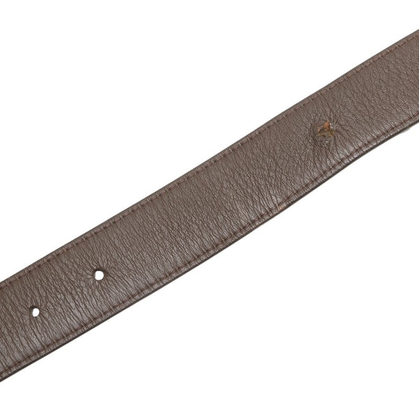 ルイ ヴィトン モノグラム サンチュール LVカット ベルト 100/40 M6887 ブラウン PVC レザー メンズ LOUIS VUITTON 【中古】