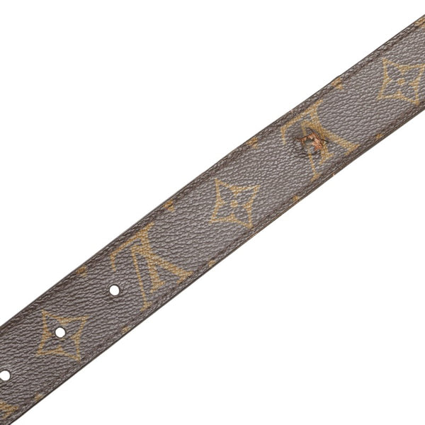 ルイ ヴィトン モノグラム サンチュール LVカット ベルト 100/40 M6887 ブラウン PVC レザー メンズ LOUIS VUITTON 【中古】
