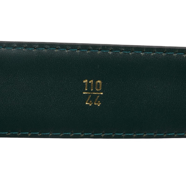 ルイ ヴィトン タイガ サンチュール クラシック ベルト 110/44 グリーン シルバー レザー メタル メンズ LOUIS VUITTON 【中古】