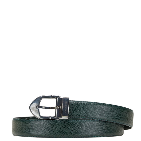 ルイ ヴィトン タイガ サンチュール クラシック ベルト 110/44 グリーン シルバー レザー メタル メンズ LOUIS VUITTON 【中古】