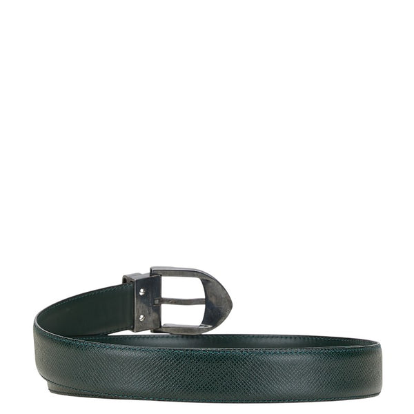 ルイ ヴィトン タイガ サンチュール クラシック ベルト 110/44 グリーン シルバー レザー メタル メンズ LOUIS VUITTON 【中古】