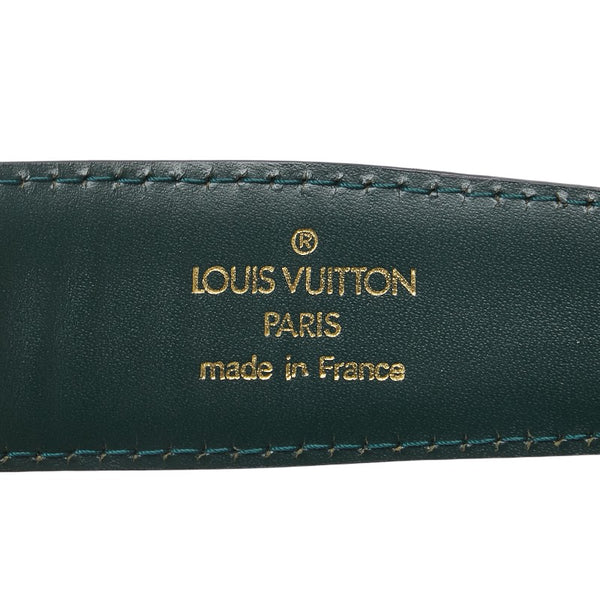 ルイ ヴィトン タイガ サンチュール クラシック ベルト 110/44 グリーン シルバー レザー メタル メンズ LOUIS VUITTON 【中古】