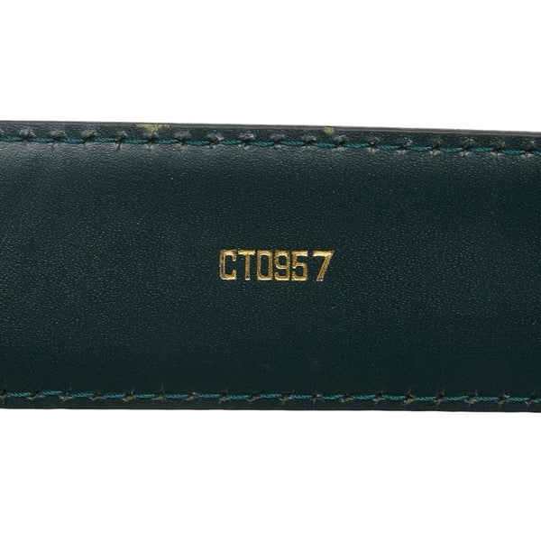 ルイ ヴィトン タイガ サンチュール クラシック ベルト 110/44 グリーン シルバー レザー メタル メンズ LOUIS VUITTON 【中古】