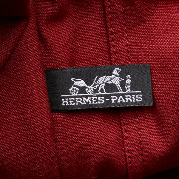 エルメス フールトゥMM ハンドバッグ トートバッグ レッド キャンバス レディース HERMES 【中古】
