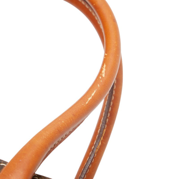 セリーヌ マカダム ハンドバッグ トートバッグ ブラウン PVC レザー レディース CELINE 【中古】