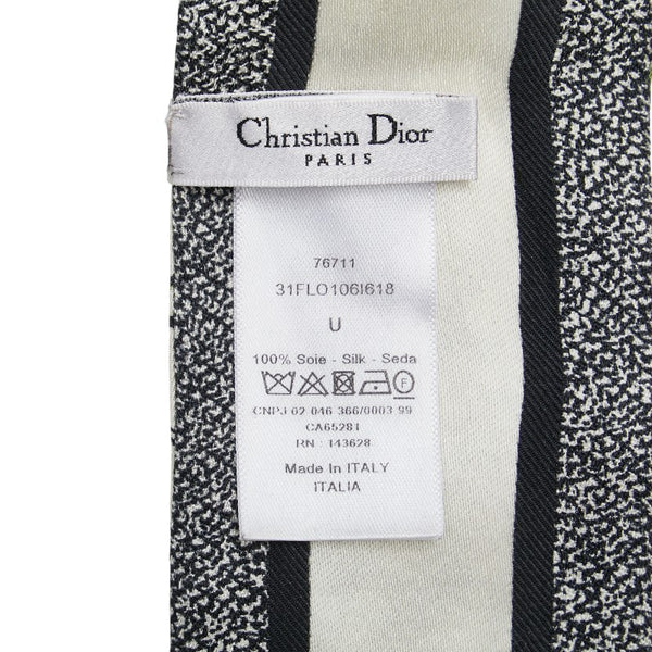 ディオール フラワー ボタニカル柄 ミッツァ ツイリー ホワイト マルチカラー シルク レディース Dior 【中古】
