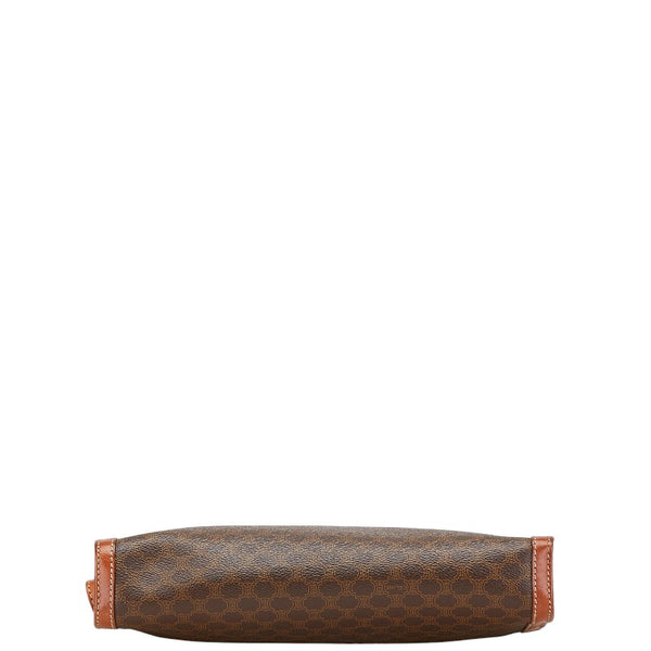 セリーヌ マカダム セカンドバッグ クラッチバッグ ブラウン PVC レザー レディース CELINE 【中古】