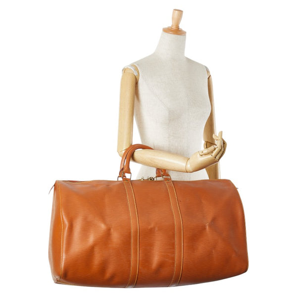 ルイ ヴィトン エピ キーポル55  ボストンバッグ トラベルバッグ M42953 ケニアブラウン レザー レディース LOUIS VUITTON 【中古】