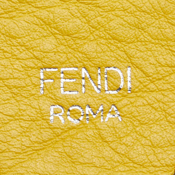 フェンディ ストラップユー ショルダーストラップ ベージュ イエロー レザー パイソン レディース FENDI 【中古】
