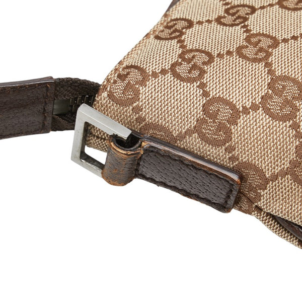 グッチ GGキャンバス トートバッグ ショルダーバッグ 2WAY 122797 ベージュ ブラウン キャンバス レザー レディース GUCCI 【中古】