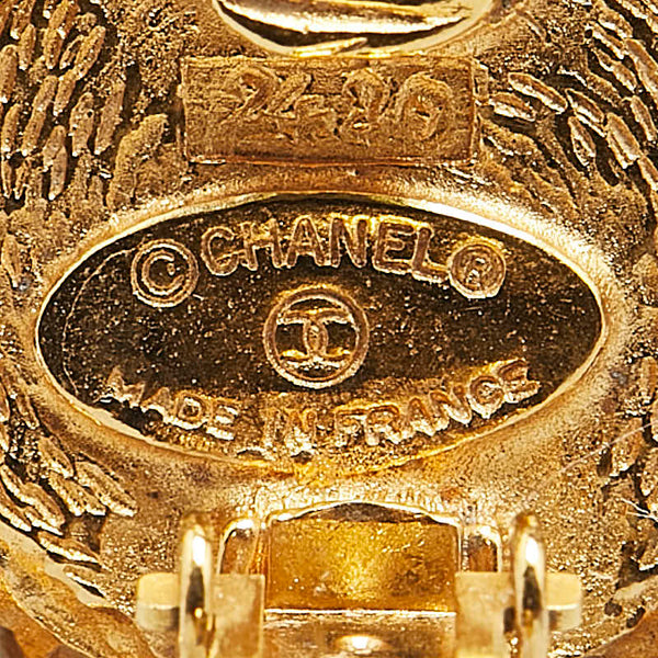 シャネル グリポア イヤリング ゴールド ブルー メッキ レディース CHANEL 【中古】