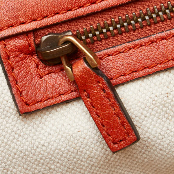 グッチ GGキャンバス バンブー トートバッグ 339000 ベージュ オレンジ キャンバス レザー レディース GUCCI 【中古】