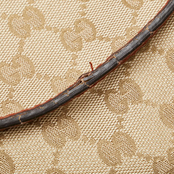 グッチ GGキャンバス バンブー トートバッグ 339000 ベージュ オレンジ キャンバス レザー レディース GUCCI 【中古】