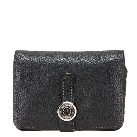 エルメス ドゴン コインケース カードケース ブラック トゴ メンズ HERMES 【中古】