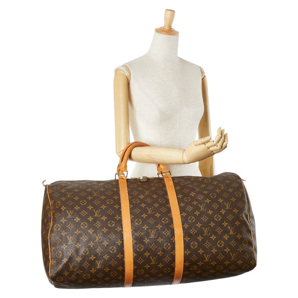 ルイ ヴィトン モノグラム キーポル60 ボストンバッグ トラベルバッグ M41422 ブラウン PVC レザー レディース LOUIS VUITTON 【中古】