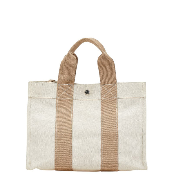 エルメス ボラボラPM トートバッグ ベージュ ブラウン キャンバス レディース HERMES 【中古】