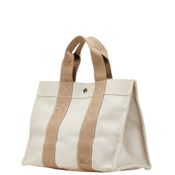 エルメス ボラボラPM トートバッグ ベージュ ブラウン キャンバス レディース HERMES 【中古】