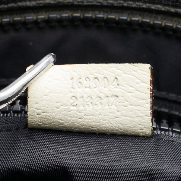 グッチ ロゴ 斜め掛け ショルダーバッグ 162904 ブラック ベージュ PVC キャンバス レディース GUCCI 【中古】