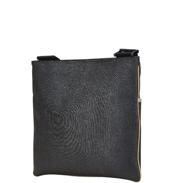 グッチ ロゴ 斜め掛け ショルダーバッグ 162904 ブラック ベージュ PVC キャンバス レディース GUCCI 【中古】