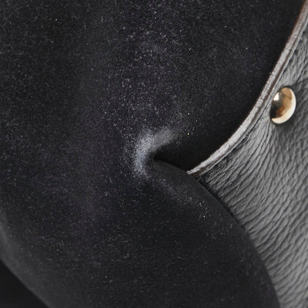 サルヴァトーレフェラガモ ハンドバッグ EE-21 7987 ブラック スウェード レザー レディース Salvatore Ferragamo 【中古】