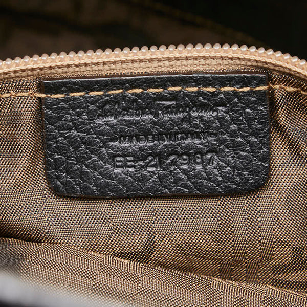 サルヴァトーレフェラガモ ハンドバッグ EE-21 7987 ブラック スウェード レザー レディース Salvatore Ferragamo 【中古】