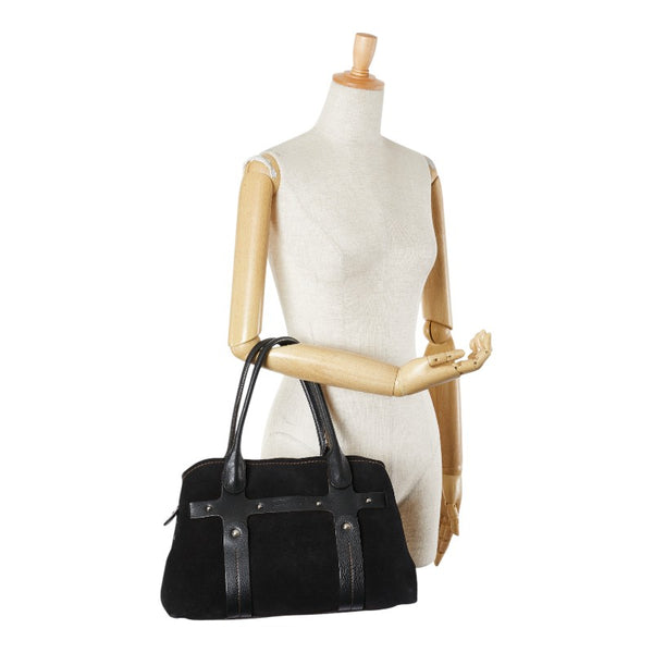 サルヴァトーレフェラガモ ハンドバッグ EE-21 7987 ブラック スウェード レザー レディース Salvatore Ferragamo 【中古】