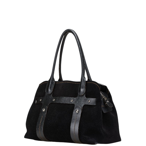 サルヴァトーレフェラガモ ハンドバッグ EE-21 7987 ブラック スウェード レザー レディース Salvatore Ferragamo 【中古】