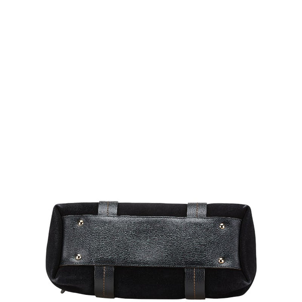 サルヴァトーレフェラガモ ハンドバッグ EE-21 7987 ブラック スウェード レザー レディース Salvatore Ferragamo 【中古】