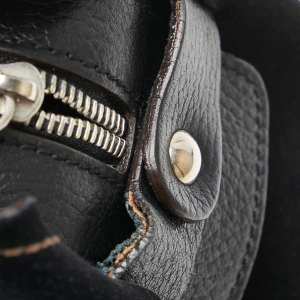 サルヴァトーレフェラガモ ハンドバッグ EE-21 7987 ブラック スウェード レザー レディース Salvatore Ferragamo 【中古】