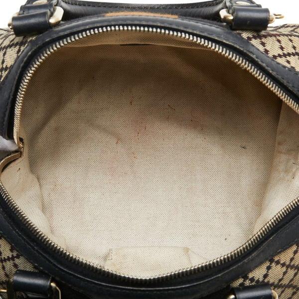 グッチ ディアマンテ ミニボストンバッグ ハンドバッグ 269876 ベージュ マルチカラー キャンバス レザー レディース GUCCI 【中古】