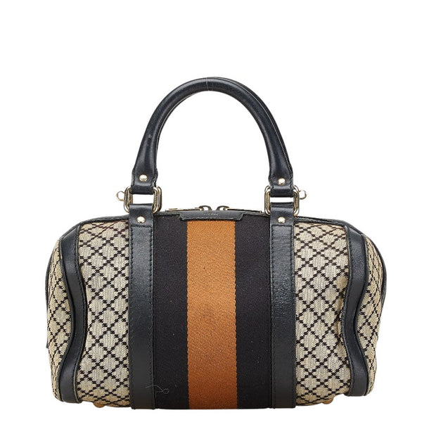 グッチ ディアマンテ ミニボストンバッグ ハンドバッグ 269876 ベージュ マルチカラー キャンバス レザー レディース GUCCI 【中古】