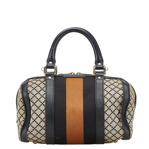 グッチ ディアマンテ ミニボストンバッグ ハンドバッグ 269876 ベージュ マルチカラー キャンバス レザー レディース GUCCI 【中古】
