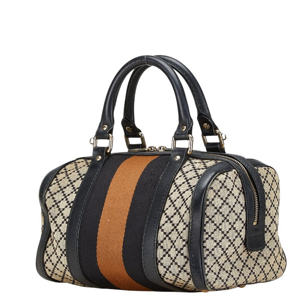 グッチ ディアマンテ ミニボストンバッグ ハンドバッグ 269876 ベージュ マルチカラー キャンバス レザー レディース GUCCI 【中古】