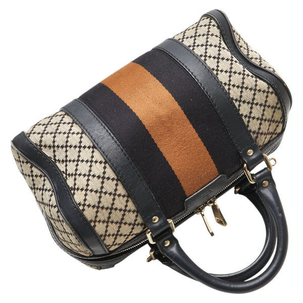 グッチ ディアマンテ ミニボストンバッグ ハンドバッグ 269876 ベージュ マルチカラー キャンバス レザー レディース GUCCI 【中古】