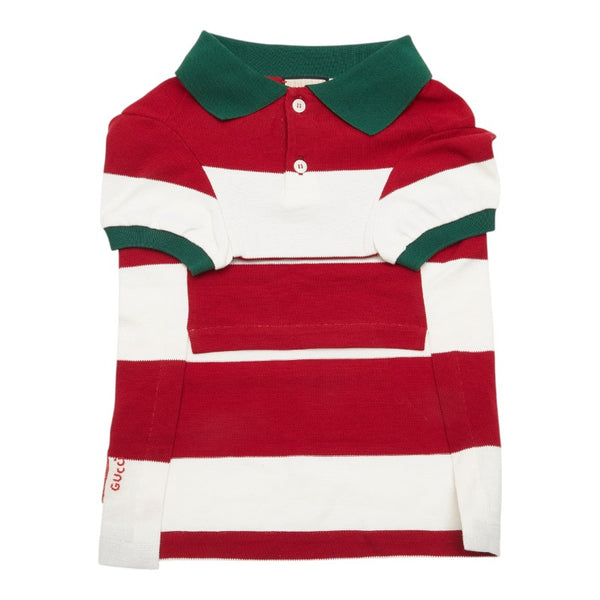 グッチ ストロベリー ボーダー ドッグウェア ペット用品 サイズ：L 695744 マルチカラー コットン レディース GUCCI 【中古】
