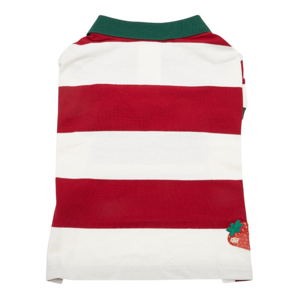 グッチ ストロベリー ボーダー ドッグウェア ペット用品 サイズ：L 695744 マルチカラー コットン レディース GUCCI 【中古】