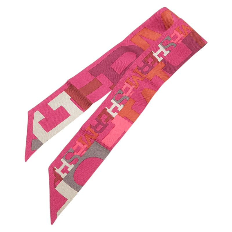 エルメス ツイリー キャピタルズ スカーフ パープル マルチカラー シルク レディース HERMES 【中古】