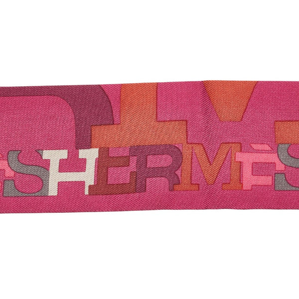 エルメス ツイリー キャピタルズ スカーフ パープル マルチカラー シルク レディース HERMES 【中古】