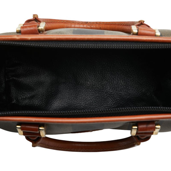 フェンディ ぺカン ハンドバッグ ミニボストンバッグ カーキ ブラック ブラウン PVC レザー レディース FENDI 【中古】