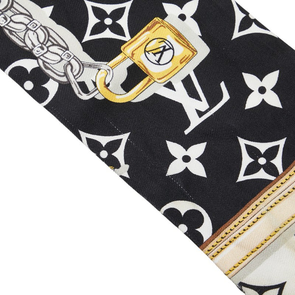 ルイ ヴィトン バンドー モノグラム コンフィデンシャル スカーフ M78656 ブラック マルチカラー レディース LOUIS VUITTON 【中古】