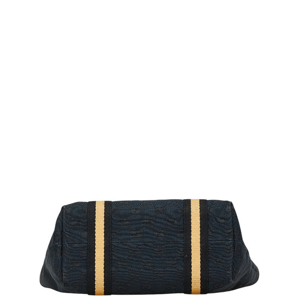 グッチ GGキャンバス シェリーライン ハンドバッグ 139261 ブラック ベージュ キャンバス レザー レディース GUCCI 【中古】