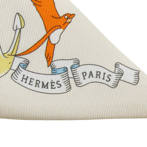 エルメス ツイリー Sur Mon Nuage 私の雲 スカーフ ベージュ マルチカラー レディース HERMES 【中古】