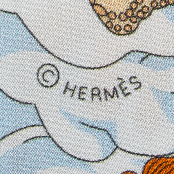 エルメス ツイリー Sur Mon Nuage 私の雲 スカーフ ベージュ マルチカラー レディース HERMES 【中古】