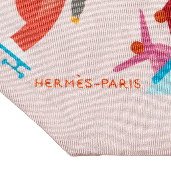 エルメス ツイリー Figure Libre フィギュア リーブル スカーフ ライトピンク マルチカラー レディース HERMES 【中古】